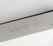 A fine antique English Kings pattern cutlery service for twelve. The forks and spoons made by Walter Tweedie&nbsp;of London, circa 1837. The&nbsp;entree knives stamped "A.H." circa 1831, the dinner knives&nbsp;made in Sheffield by Martin Hall & Co. Note all knives with - 2