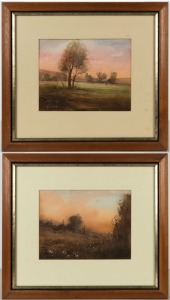 GEOFFREY SPARKS (Australian), (untitled landscapes), two watercolours,&nbsp; both signed and dated '87, 48 x 53cm each overall