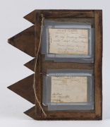 A tramp art&nbsp;diptych picture frame, Australian cedar, late 19th century - 2