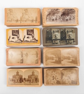 VARIOUS PUBLISHERS: More than one hundred stereo cards issued by publishers such as Griffith & Griffith, Strohmeyer & Wyman, Underwood & Underwood, and Universal Photo Art Co., in addition to many others. (100+ cards)
