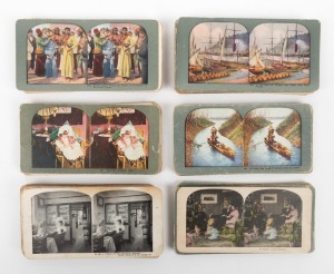 VARIOUS PUBLISHERS: Accumulation of one hundred and forty-two stereo cards, including an extensive series documenting the Sears Roebuck & Co. corporation, as well as many views of United States rural lifestyles, posed romantic scenes, and social events. (