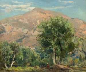 EDWARD OFFICER (1871-1921), On a bush track, oil on board, signed lower right, 47 x 55cm; framed 55 x 63cm.