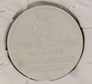 Two MEISSEN German porcelain commemorative plaques, 21st century, ​​​​​​​the larger 6.5cm diameter - 2