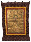 A Tibetan thangka, hand-painted on silk, 19th/20th century, 98 x 68cm