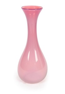 SEGUSO stunning and rare monumental pink opalescent Murano glass vase, circa 1950s, baring original red foil label, 70cm high. Note: An identical example can be seen in ARCHIMEDES SEGUSO'S private collection as well as being featured in Leslie Pina's book on Seguso (page 74 an