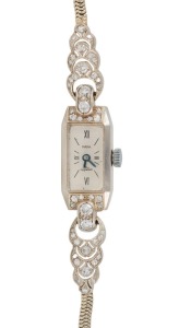 PARA cocktail watch in 14ct white gold and diamond case with 14ct white gold bracelet, mid 20th century, ​​​​​​​10grams not including movement