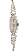 PARA cocktail watch in 14ct white gold and diamond case with 14ct white gold bracelet, mid 20th century, ​​​​​​​10grams not including movement