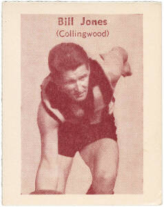 1958 Jonco Football Shorts "Victorian Footballers" [3/45] - all Collingwood players - No.11 Bill Jones, No.15 Harry Sullivan & No.31 Peter Lucas. G/VG. Rarity 9.