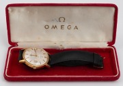 OMEGA "SEAMASTER" wristwatch with gold plated top and stainless steel back, with original buckle and box, ​​​​​​​3.5cm wide including crown - 2