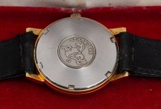 OMEGA "SEAMASTER" wristwatch with gold plated top and stainless steel back, with original buckle and box, ​​​​​​​3.5cm wide including crown - 3