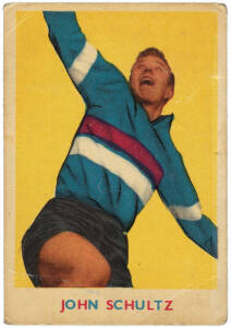 1963 Scanlens "Footballers" No.6 John Schultz (Footscray). Fair/G.