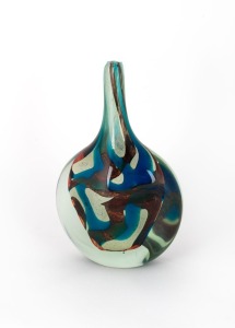 Mdina&nbsp;art glass by Michael Harris, a faceted sumerso&nbsp;lollipop&nbsp;glass vase. Signed to the base 'Mdina',&nbsp;circa 1970's, 19cm high.
