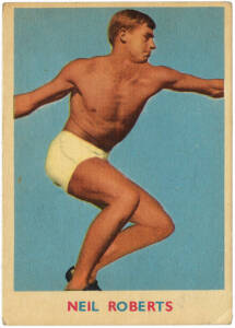 1963 Scanlens "Footballers" No.10 Neil Roberts (St.Kilda). G/VG.