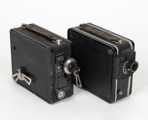 CORONET: Two c. 1930s 9.5mm movie cameras - one Coronet Cine A, and one Coronet Cine B. (2 movie cameras)