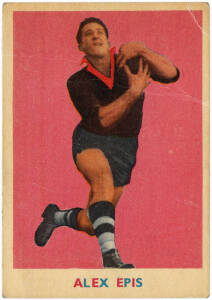 1963 Scanlens "Footballers" No.11 Alex Epis (Essendon). Fair/G (minor creases).