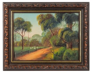 R. GLEN (Australian), set of 4 miniature landscapes, oil on board, signed "?R. Glen", ​15 x 20cm each