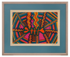 JIMMY KURTNU PIKE (1940-2002), untitled abstract, screenprint signed and editioned in the lower corners, 51 x 71cm, 77 x 96cm overall