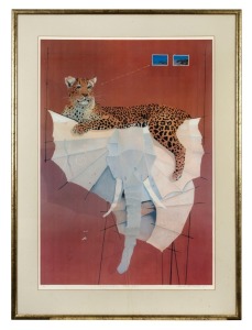 GRAEME TOWNSEND (1954 - ), Leopard's Rape Lair, lithograph, 54/240, signed lower right, 100 x 70cm, 121 x 90cm overall