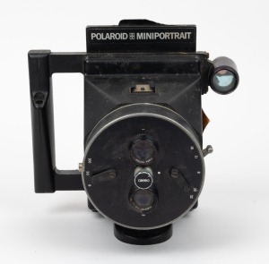 POLAROID: Miniportrait 201 instant camera, c. 1970s, with twin Cambonar 125mm f8 lenses.
