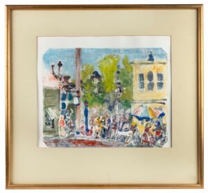 R. DAVID HILL, Continental Carlton, hand-coloured lithograph, editioned 1/1, titled and signed in lower margin,