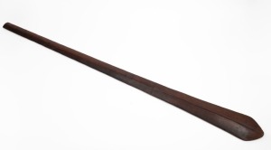 A Polynesian carved timber tribal war club, 19th/20th century, 126 high