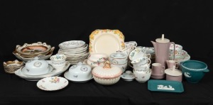 Assorted vintage porcelain tea and coffee ware, dishes, bowls, vases, etc., 20th century, (qty)