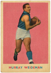 1963 Scanlens "Footballers" No.17 Murray Weideman (Collingwood). Fair/G.