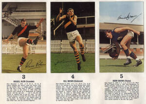 1965 Mobil "Footy Photos 1965 - Victorian Footballers", complete set [40] stuck into album. G/VG condition.