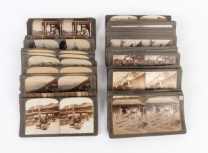 UNDERWOOD & UNDERWOOD: Fifty early 20th-century stereo cards, with views of Japan, the United States, the Middle East, and others. (50 cards)