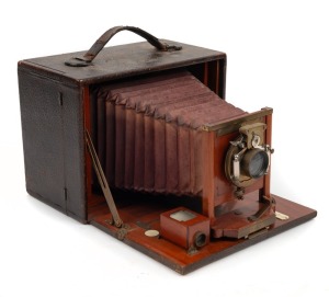 ROCHESTER OPTICAL: Premo SR 16 x 12cm plate folding camera, c. 1895.