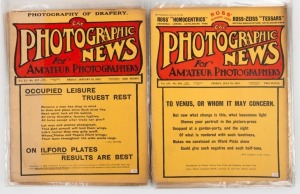 Twenty issues of 'The Photographic News for Amateur Photographers', with publication dates spanning January 11 to November 22 of 1907. (11 items)