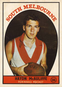 1968 Scanlens "Footballers", Series A (puzzle of 1967 Grand Final on reverse), complete set [44]. Fair/VG.