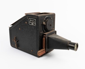 LIESEGANG: Unusual c. 1910s cast-iron 'Janulus-Epidiaskop'&nbsp;epidiascope projector, approx. 63 x 33 x 22cm, with 33cm f3.6 and Binal 18cm lenses.
