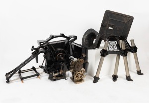 Pioneering 1904 Power's No. 6 Cameragraph 35mm cinema projector, 72cm high, with three large iron stand elements, additional film container, and lighting element. Alongside those of Thomas Edison, Nicholas Power&rsquo;s cinema projectors were among the first to