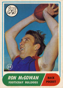 1969 Scanlens "Footballers", complete set [48]. Poor/VG.