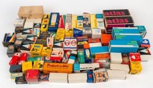 VARIOUS MANUFACTURERS: Accumulation of more than one hundred projector lamp globes, from manufacturers such as Atlas, Hanimex, Philips, Sylviana, Ushio, and others. (100+ items)