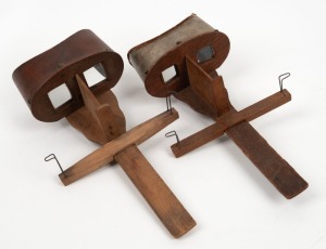 Two c. 1890s handheld stereoscopes. (2 items)
