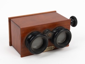 RICHARD JULES: V&eacute;rascope handheld stereo viewer, c. 1880s, dimensions approx. 15.5 x 10 x 7.5cm.