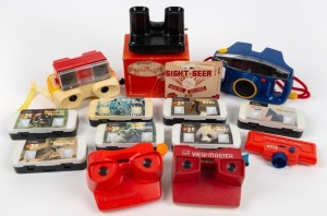 VARIOUS MANUFACTURERS: Group of fourteen children's 3-D viewers, including models issued by Fisher-Price, National Geographic, and View-Master. (14 items)