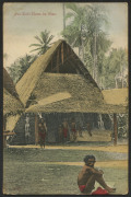 NEW GUINEA - German (Deutsch) New Guinea: 1909 PPC to Germany message headed "Mattupi I." & "7/12/09", view side showing attractive coloured image of "Asa-Kult-Haus in Siar" (native village scene), address side with DNG 5pf Yacht tied by Powell Type 18 Fr - 2