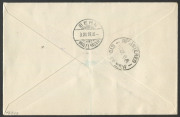 NEW GUINEA - 'N.W./PACIFIC/ISLANDS' Overprints: 1919 (Aug.19) Rabaul registered "Blatter" cover to Switzerland via Sydney with NWPI overprinted KGV 4d & 5d plus Roos 6d, 9d & 1/- all tied by RABAUL datestamps, black on white registration label, fine cond - 2