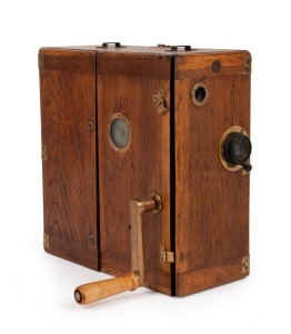 ERNEMANN DRESDEN: Kino A Normal-Aufnahme&nbsp;hand-cranked 35mm movie camera [#232727], c. 1908, with Bausch & Lomb&nbsp;lens.