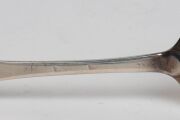 Four antique English and Channel Islands silver dog nose tablespoons, 17th/18th century, the largest 20.5cm long, 210 grams total - 2