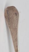 Four antique English and Channel Islands silver dog nose tablespoons, 17th/18th century, the largest 20.5cm long, 210 grams total - 5