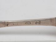 Four antique English and Channel Islands silver dog nose tablespoons, 17th/18th century, the largest 20.5cm long, 210 grams total - 6