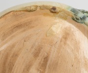 REMUED rare green and orange glazed pottery bowl with applied blue koala and branch handles, incised "Remued, 24S", 9cm high, 26cm wide&nbsp; - 5