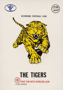 1973 Scanlens "Footballers", Club Mascot Sticker Inserts, complete set [12]. Fair/VG. Very scarce.