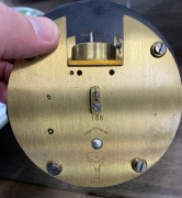 An antique ship's bulkhead clock in brass case with eight day movement and Roman numerals, 19th/20th century, 20cm diameter - 5