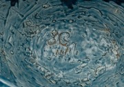VALERIA CORRELL&nbsp;(attributed) impressive blue glazed hand-built pottery vase with fairy wren decoration, incised and dated to the interior (illegible), 16cm high, 30cm wide - 5
