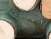GUS McLAREN rare pottery pig money box with green glaze and sgraffito decoration, incised "McLaren", 17cm high, 19cm wide - 6